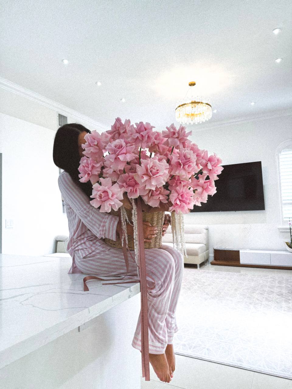 Blushing Bloom Basket"