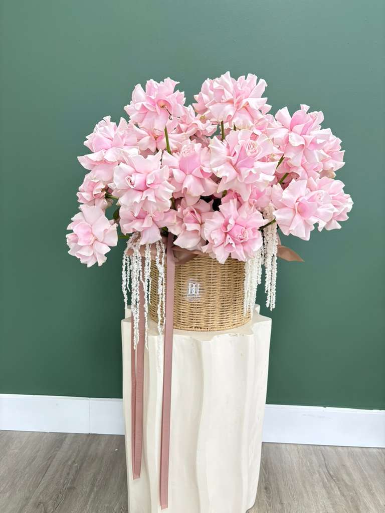 Blushing Bloom Basket"