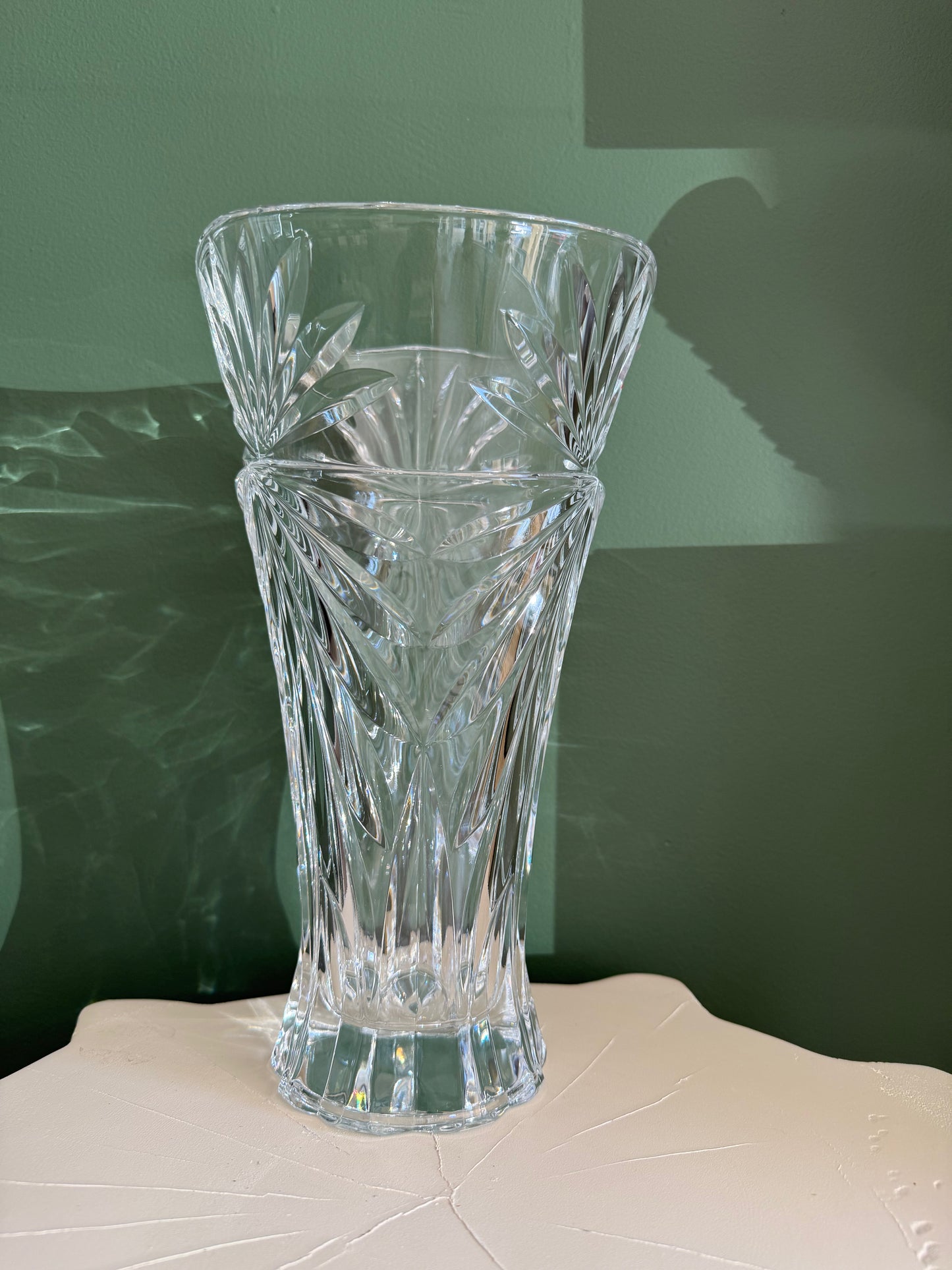 Crystal Cut Vase 12 Inch