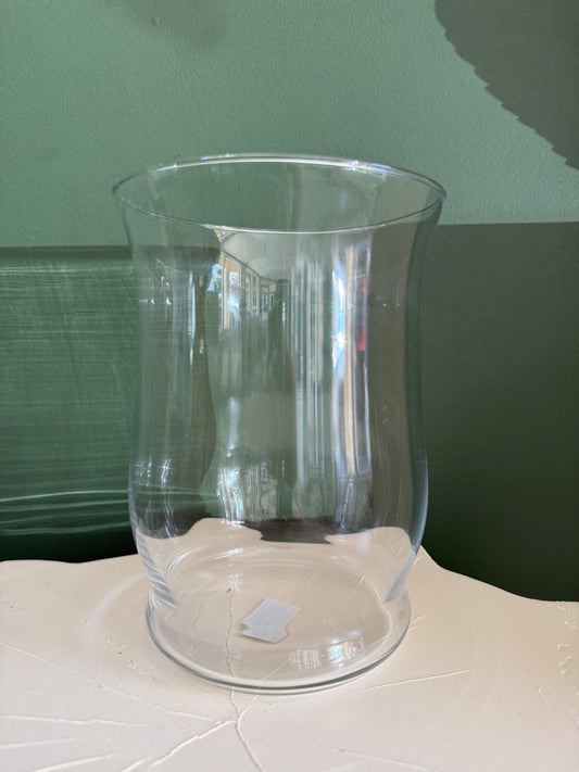 Wide Glass Vase 8 Inch