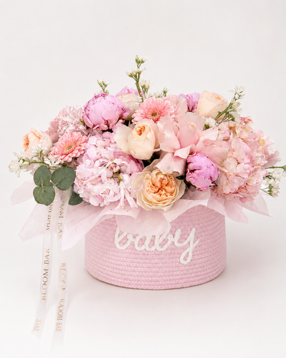 Pink Petal Baby Basket