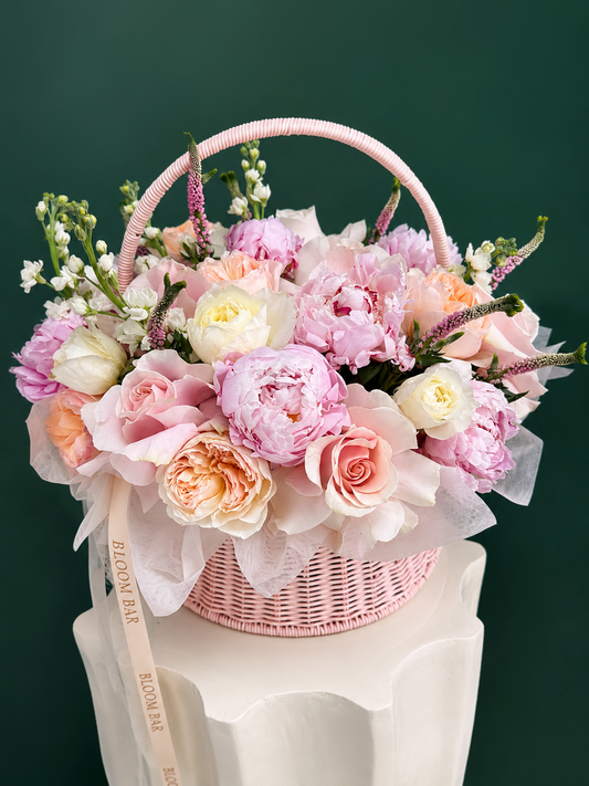 Peony Dream Garden Basket