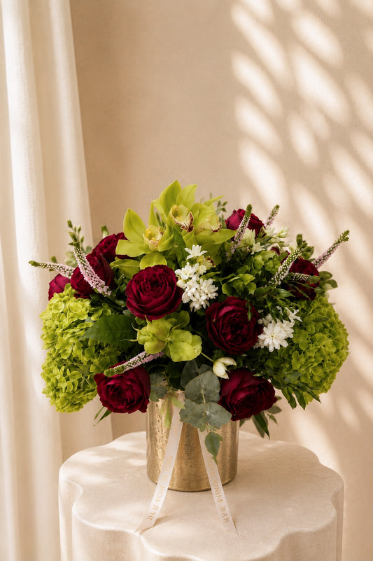 Royal Emerald & Ruby Vase