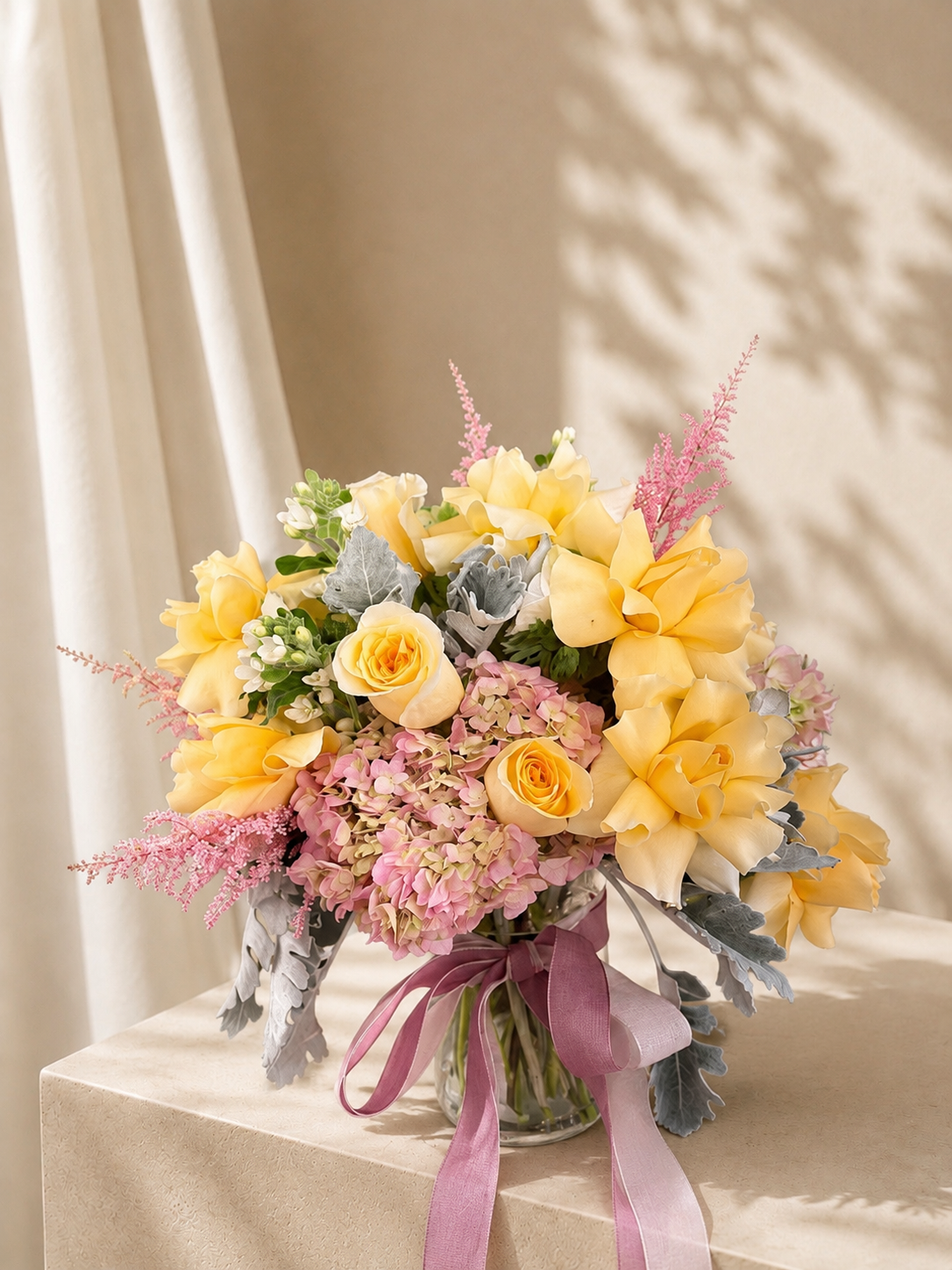 Soft petal vase