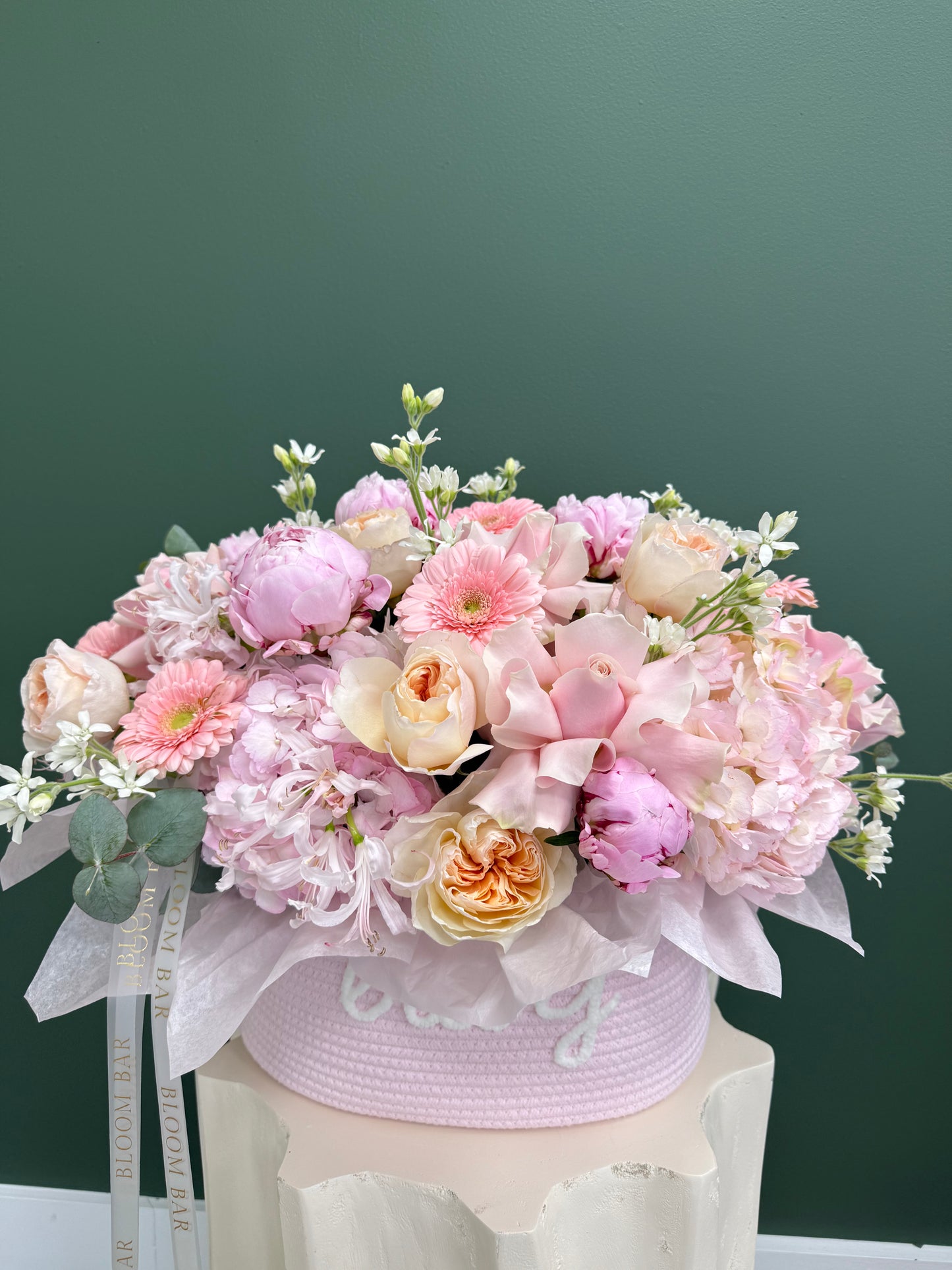 Pink Petal Baby Basket
