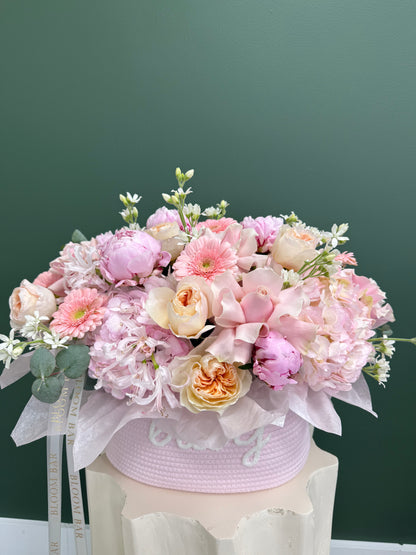 Pink Petal Baby Basket