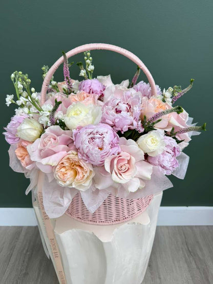 Peony Dream Garden Basket