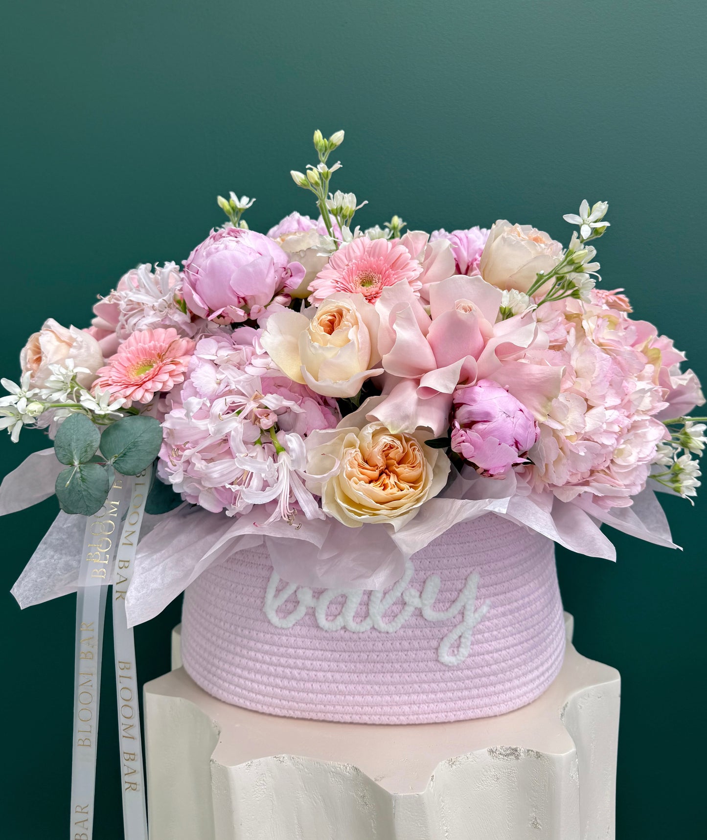 Pink Petal Baby Basket